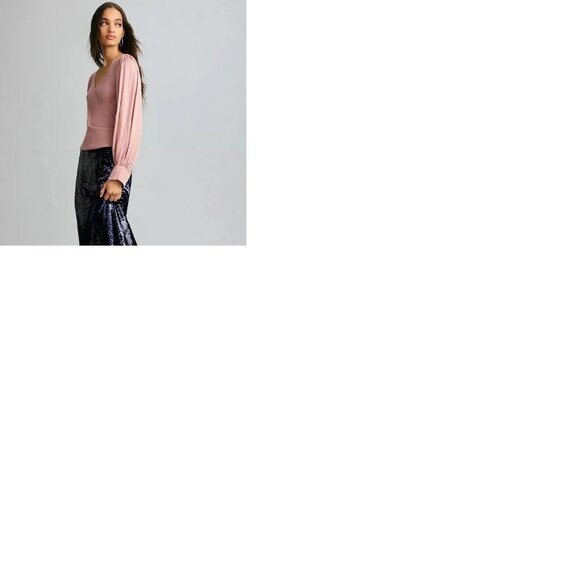 Anthropologie Twofer Faux-Wrap Sweater NEW with Tags! - Picture 3 of 6